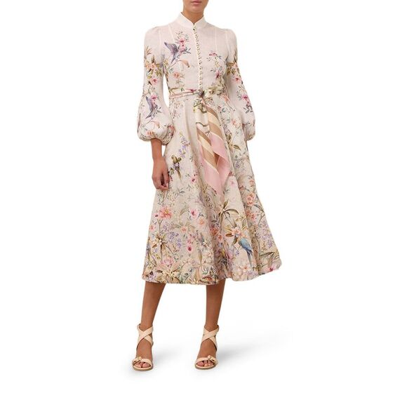 Zimmermann Women Rebellion Button Midi Dress - Picture 2 of 5